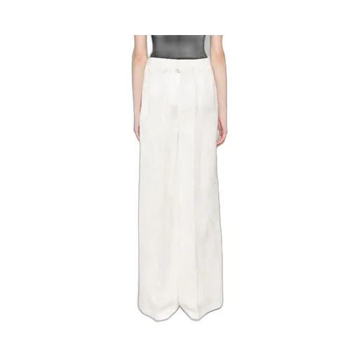 Twinset Jacquard Satin Palazzo Trousers