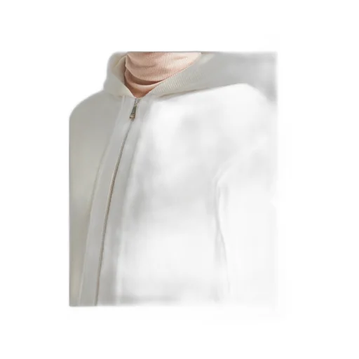 Moncler Zip-Up Hooded Knit Cardigan