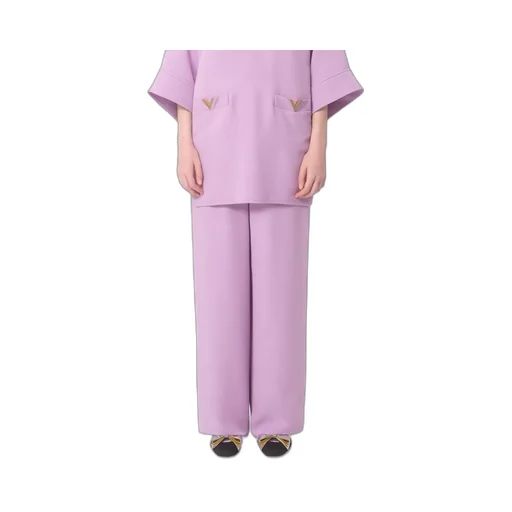 Valentino High Waist Straight Leg Trousers
