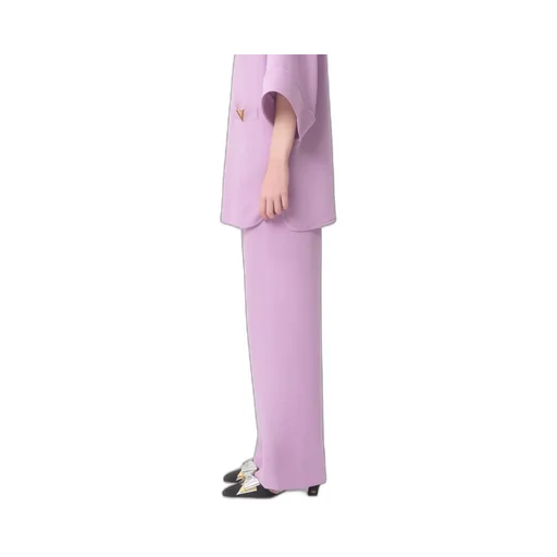 Valentino High Waist Straight Leg Trousers