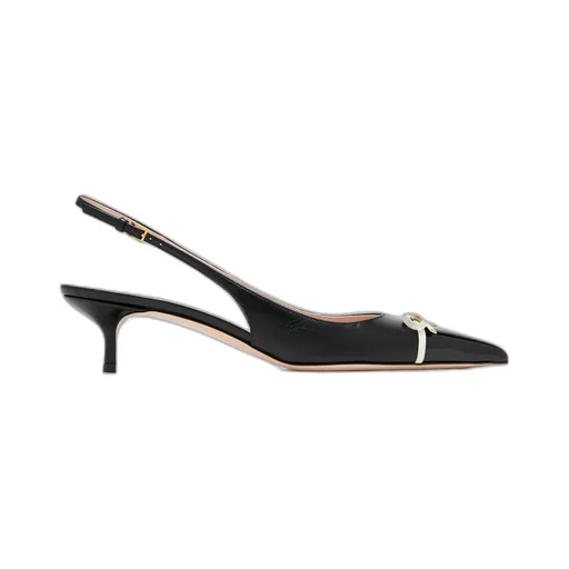 Valentino Bow Detailed Pointed Toe Slingback Pumps