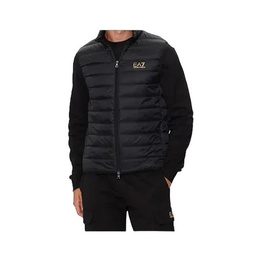Ea7 Emporio Armani Logo Printed Quilted Padded Gilet