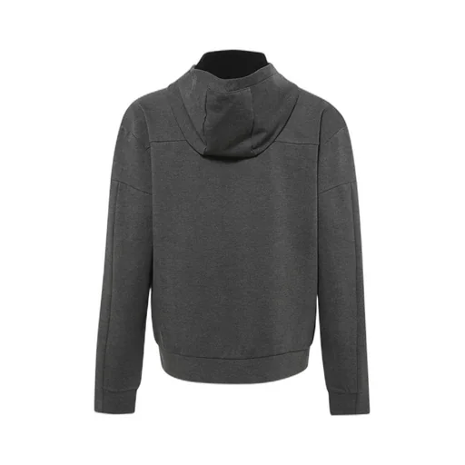 Dark Gray Zipper Hooded Casual Jacket