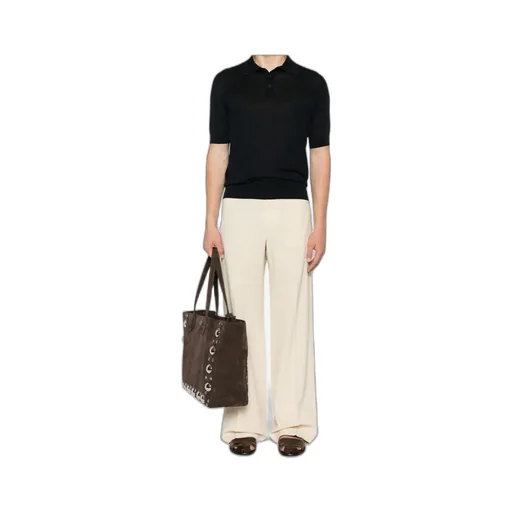 Brunello Cucinelli Short-Sleeved Fine-Knit Polo Shirt