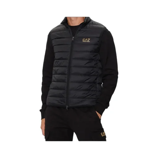 Ea7 Emporio Armani Logo Printed Quilted Padded Gilet