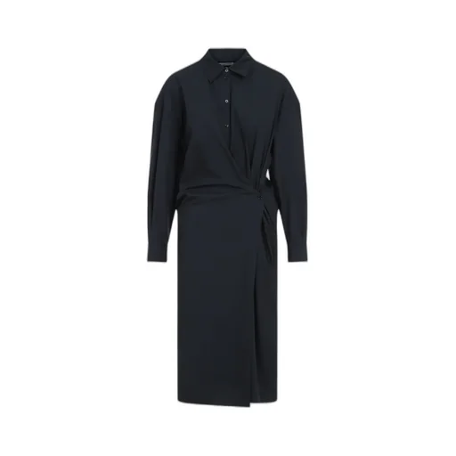Lemaire Long Sleeved Twisted Midi Dress
