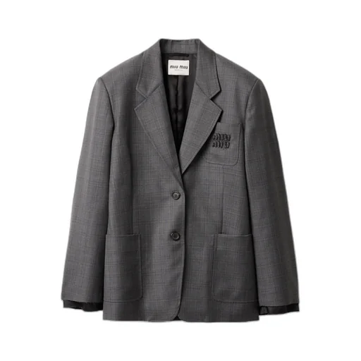 Prince Of Wales Checked Wool Jacket