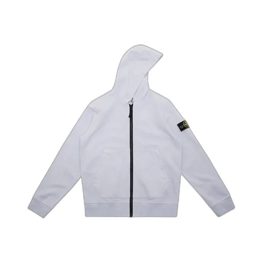 Stone Island Junior Logo-Patch Zipped Hoodie