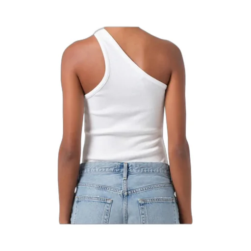 Agolde One-Shoulder Ribbed Tank Top