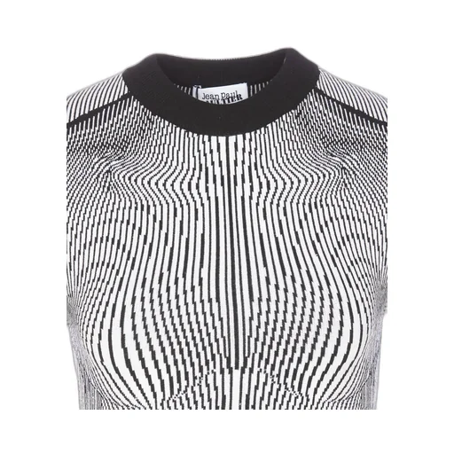 Jean Paul Gaultier The Short Morphing Pinstripes Jacquard Dress