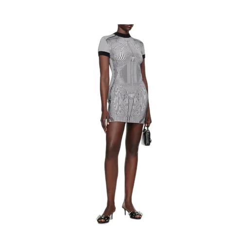 Jean Paul Gaultier The Short Morphing Pinstripes Jacquard Dress