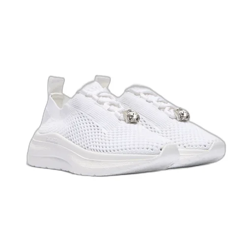 Casadei Mia Knitted Lace-Up Sneakers