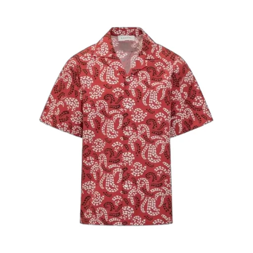 Lanvin Leaf Printed Short-Sleeved Shirt