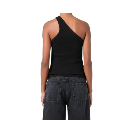 Agolde One-Shoulder Ribbed Tank Top