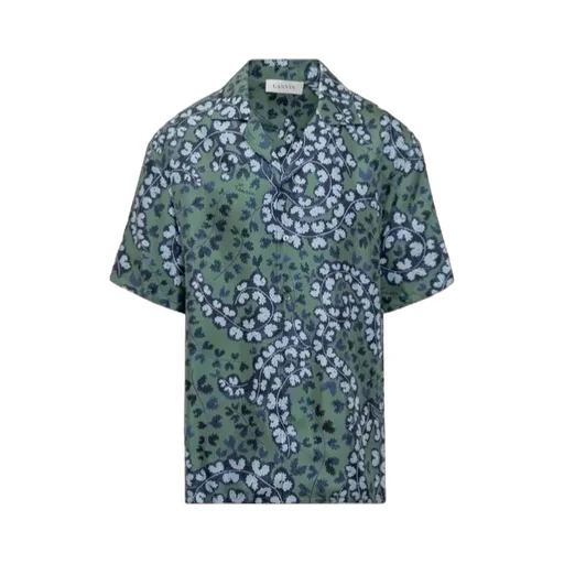 Lanvin Leaf Printed Short-Sleeved Shirt