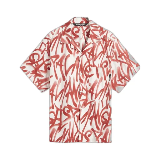 Palm Angels Graffiti-Detailed Short-Sleeved T-Shirt