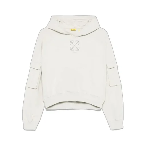 Off-White Kids Embellished Cropped Cargo Hoodie