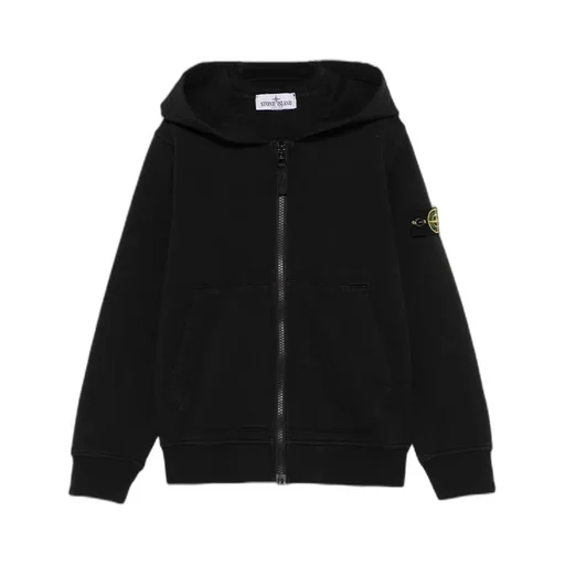 Stone Island Junior Logo-Patch Zipped Hoodie
