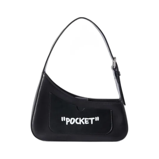 Off-White Jitney Quote Logo Plaque Shoulder Bag