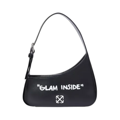Off-White Jitney Quote Logo Plaque Shoulder Bag