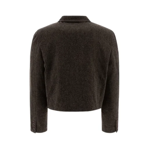 Wool Blend Long-Sleeved Suit Jacket