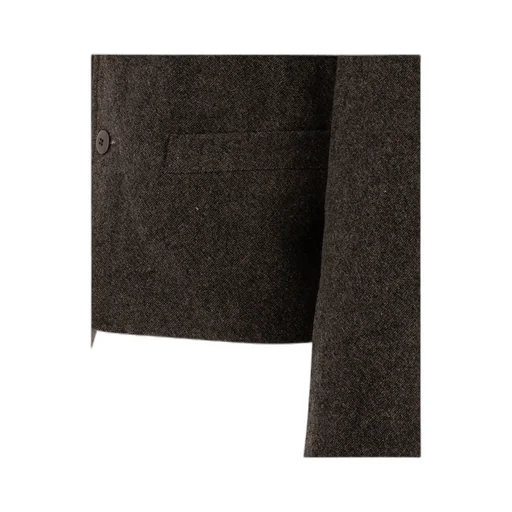 Wool Blend Long-Sleeved Suit Jacket