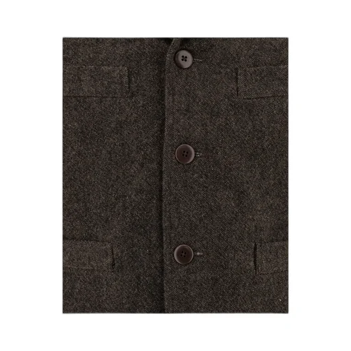Wool Blend Long-Sleeved Suit Jacket