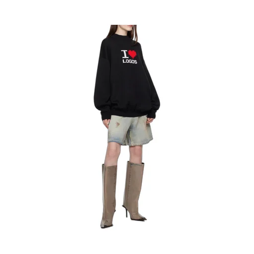 Slogan-Intarsia Sweater