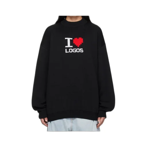 Slogan-Intarsia Sweater