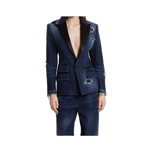 Dsquared2 Distressed Denim Blazer