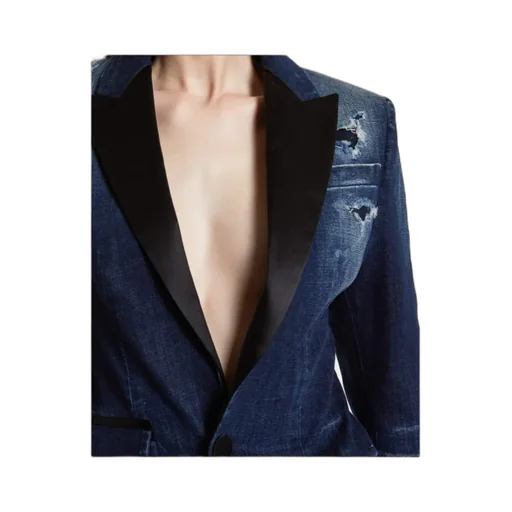 Dsquared2 Distressed Denim Blazer