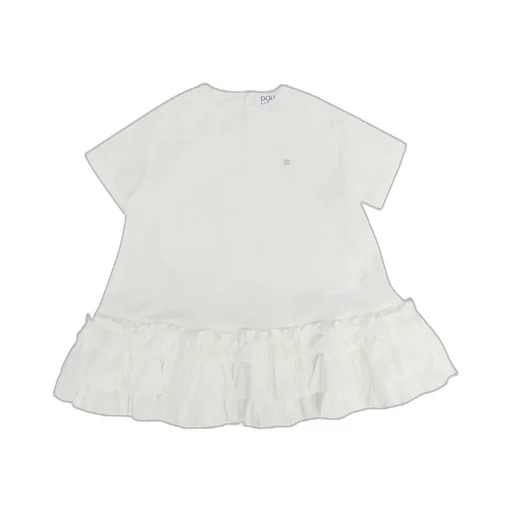 Douuod Kids Crewneck Ruffled Dress