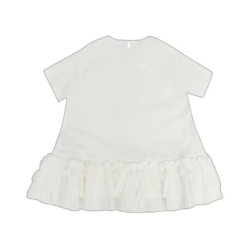 Douuod Kids Crewneck Ruffled Dress