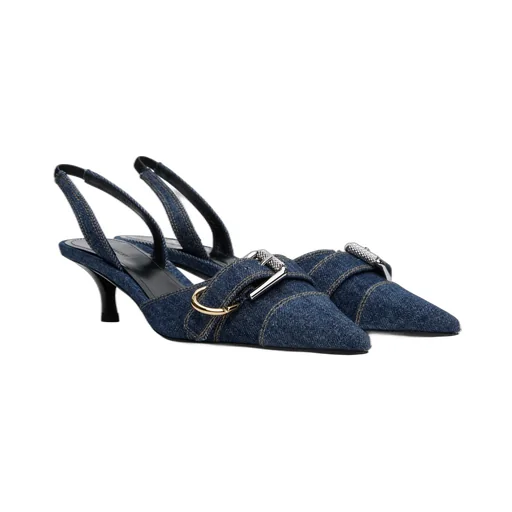Givenchy Voyou Slingback Denim Pumps