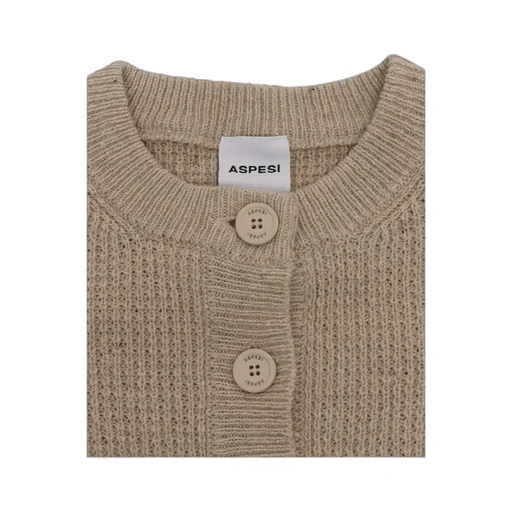 Button-Fastening Bell-Sleeve Sweater