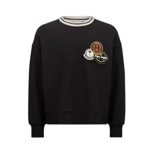 Moncler X Palm Angels Logo Patch Crewneck Sweatshirt