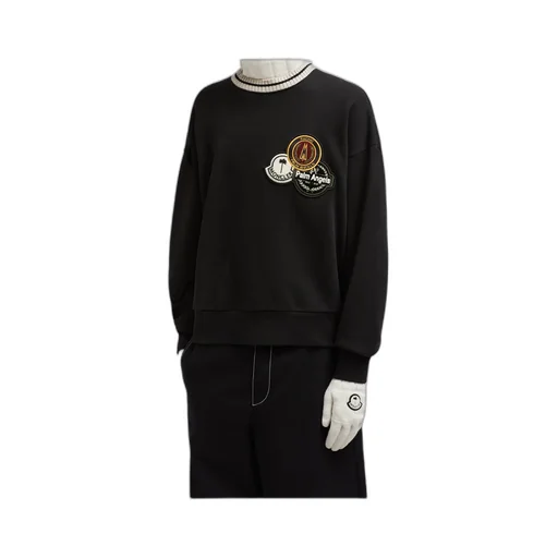 Moncler X Palm Angels Logo Patch Crewneck Sweatshirt