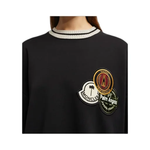 Moncler X Palm Angels Logo Patch Crewneck Sweatshirt