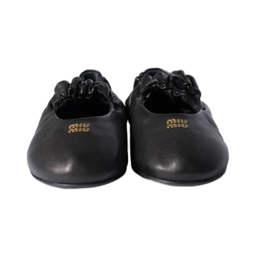Miu Miu Logo-Embroidered Ballet Flats