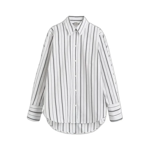 TotÊMe Striped Collared Long-Sleeve Shirt