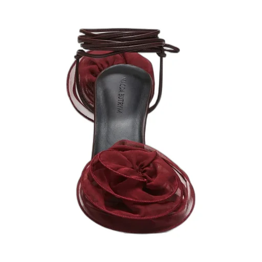 Magda Butrym Wrap Around Double Flower Sandals