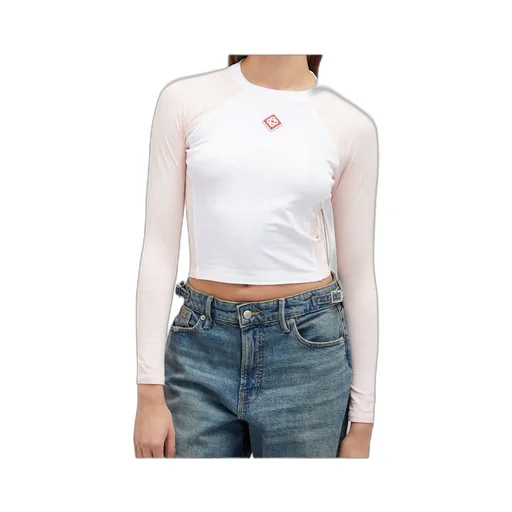 Casablanca Logo Patch Raglan Long Sleeved Top