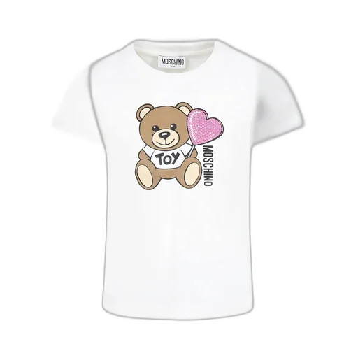 Moschino Kids Teddy Bear-Printed Crewneck T-Shirt