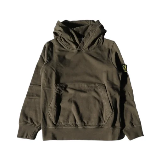 Stone Island Junior Long Sleeved Compass-Badge Hoodie