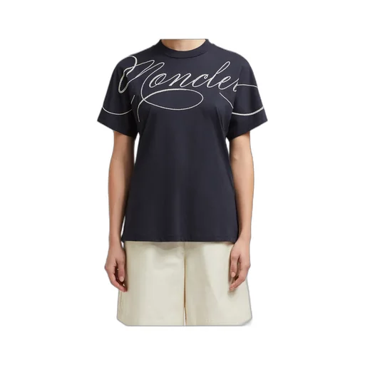 Embroidered Cursive Logo Cotton T-Shirt