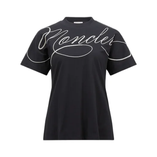 Embroidered Cursive Logo Cotton T-Shirt