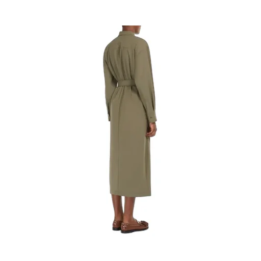 Gabardine Wool Shirt Dress