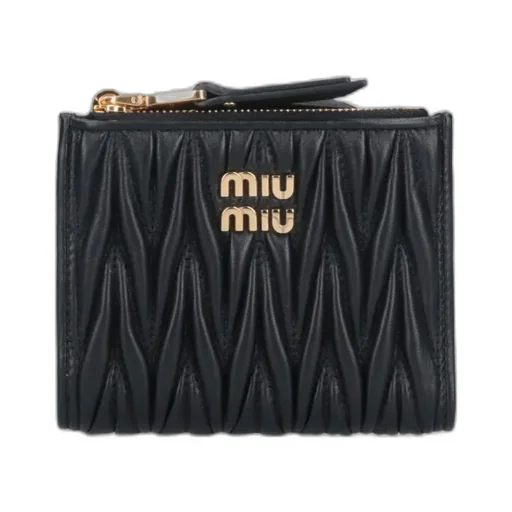 Miu Miu Logo Plaque Zipped Wallet