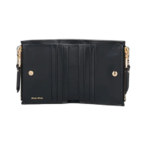 Miu Miu Logo Plaque Zipped Wallet