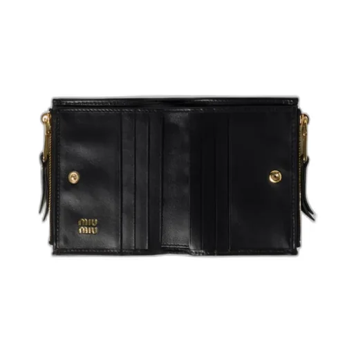 Miu Miu Logo Plaque Zipped Wallet